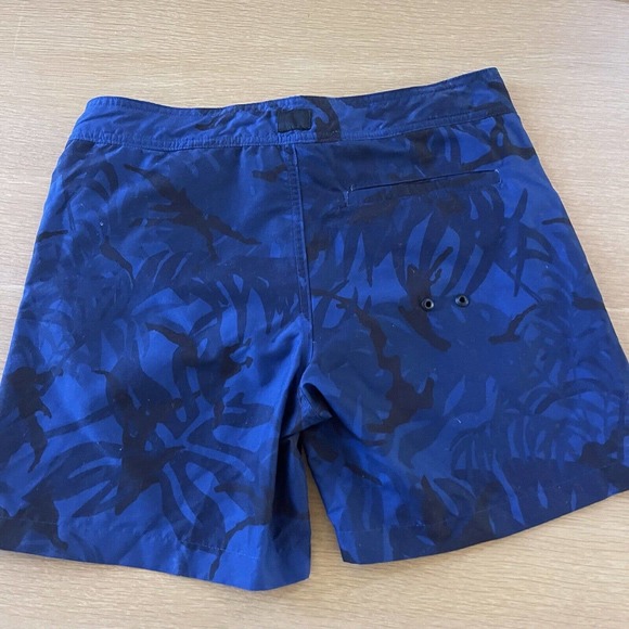 Men's G-Star Raw Size S Blue Tropical Print Hawaiian Swim Trunks - Picture 4 of 5